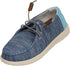 Norty Boys 11-4 Blue Laceup Canvas Boat Shoes Prepack